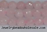 CRQ281 15.5 inches 6mm faceted round rose quartz beads wholesale