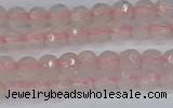 CRQ288 15.5 inches 4mm faceted round rose quartz gemstone beads