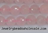 CRQ290 15.5 inches 8mm faceted round rose quartz gemstone beads