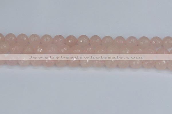 CRQ292 15.5 inches 12mm faceted round rose quartz gemstone beads