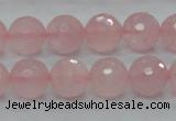 CRQ31 15.5 inches 12mm faceted round natural rose quartz beads