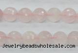 CRQ34 15.5 inches 10mm faceted round natural rose quartz beads