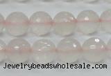 CRQ35 15.5 inches 12mm faceted round natural rose quartz beads