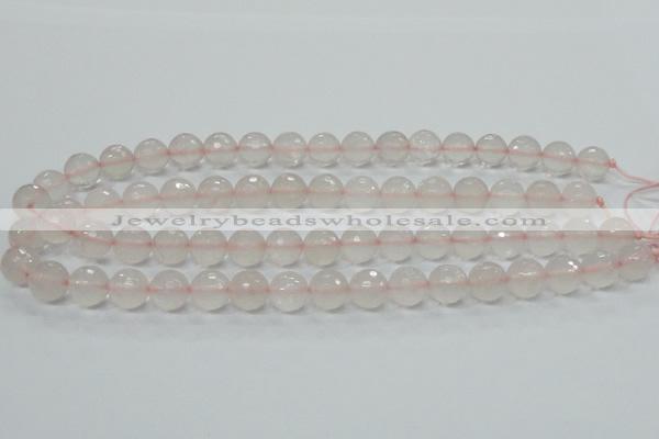 CRQ35 15.5 inches 12mm faceted round natural rose quartz beads