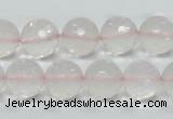 CRQ36 15.5 inches 14mm faceted round natural rose quartz beads