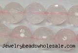 CRQ37 15.5 inches 16mm faceted round natural rose quartz beads