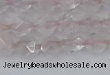 CRQ401 15.5 inches 6mm faceted nuggets rose quartz beads