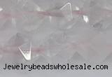 CRQ404 15.5 inches 12mm faceted nuggets rose quartz beads