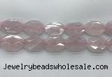 CRQ428 30*38mm - 30*40mm faceted octagonal rose quartz beads