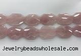 CRQ429 30*35mm - 35*45mm faceted octagonal rose quartz beads