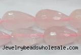 CRQ46 15.5 inches 14*20mm faceted teardrop natural rose quartz beads