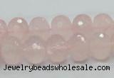 CRQ49 15.5 inches 10*14mm faceted rondelle natural rose quartz beads