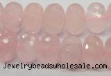 CRQ50 15.5 inches 10*16mm faceted rondelle natural rose quartz beads