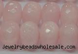 CRQ51 15.5 inches 15*20mm faceted rondelle natural rose quartz beads