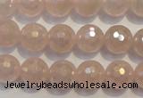 CRQ514 15.5 inches 12mm faceted round AB-color rose quartz beads