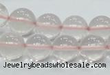 CRQ54 15.5 inches 14mm round natural rose quartz beads wholesale