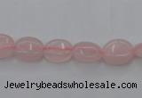 CRQ608 15.5 inches 8*10mm oval rose quartz beads wholesale