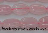 CRQ609 15.5 inches 10*14mm oval rose quartz beads wholesale