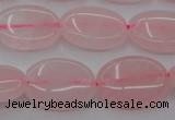 CRQ610 15.5 inches 12*16mm oval rose quartz beads wholesale