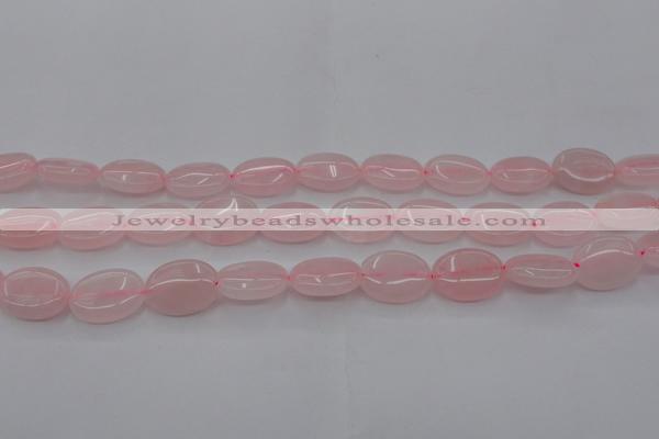 CRQ610 15.5 inches 12*16mm oval rose quartz beads wholesale