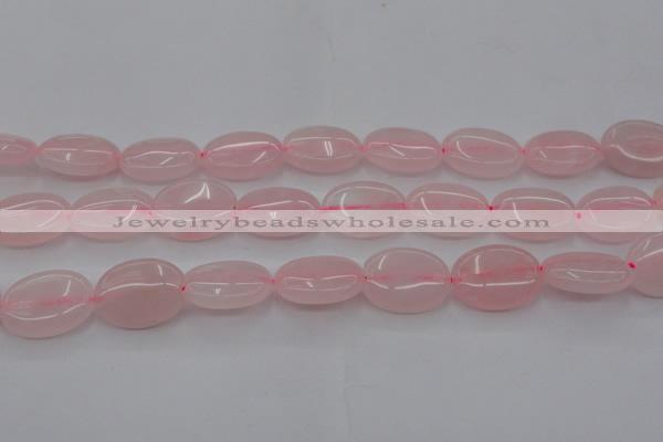 CRQ611 15.5 inches 13*18mm oval rose quartz beads wholesale