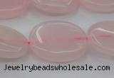 CRQ612 15.5 inches 15*20mm oval rose quartz beads wholesale