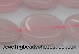 CRQ613 15.5 inches 18*25mm oval rose quartz beads wholesale