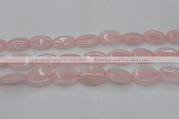 CRQ613 15.5 inches 18*25mm oval rose quartz beads wholesale