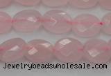 CRQ618 15.5 inches 8*10mm faceted oval rose quartz beads wholesale