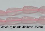 CRQ62 15.5 inches 8*20mm teardrop natural rose quartz beads wholesale