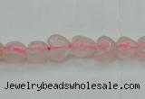 CRQ630 15.5 inches 8*8mm heart rose quartz beads wholesale