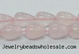 CRQ64 15.5 inches 10*14mm teardrop natural rose quartz beads wholesale