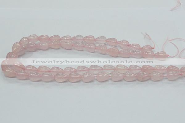 CRQ64 15.5 inches 10*14mm teardrop natural rose quartz beads wholesale