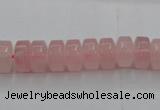 CRQ684 15.5 inches 5*10mm tyre rose quartz beads wholesale