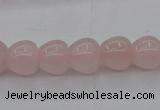 CRQ688 15.5 inches 10*10mm apple-shaped rose quartz beads