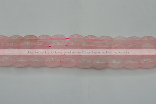 CRQ691 15.5 inches 8*13mm rice rose quartz beads wholesale