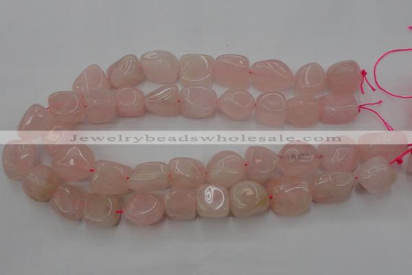 CRQ699 15.5 inches 13*18mm - 15*25mm nuggets rose quartz beads