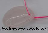 CRQ730 Top drilled 30*40mm flat teardrop rose quartz beads