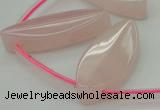 CRQ738 Top drilled 15*35mm marquise rose quartz beads