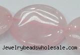 CRQ75 15.5 inches 40mm flat round natural rose quartz beads