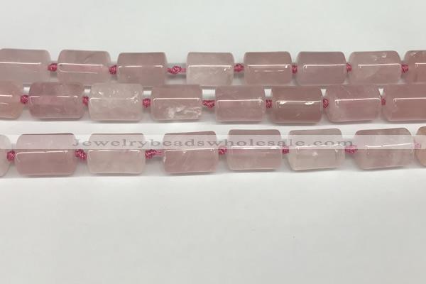 CRQ750 15.5 inches 13*18mm tube rose quartz beads wholesale