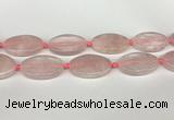 CRQ759 15.5 inches 25*40mm oval rose quartz beads