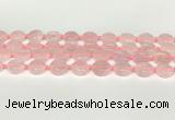 CRQ765 15.5 inches 14mm flat round rose quartz beads