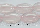 CRQ78 15.5 inches 13*25mm oval natural rose quartz beads wholesale