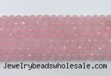 CRQ786 15.5 inches 6mm faceted round rose quartz beads wholesale