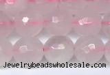 CRQ797 15.5 inches 8mm faceted round rose quartz gemstone beads