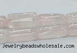 CRQ81 15.5 inches 10*20mm rectangle natural rose quartz beads