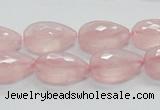 CRQ85 15.5 inches 13*18mm faceted teardrop natural rose quartz beads