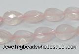 CRQ86 15.5 inches 10*14mm faceted teardrop natural rose quartz beads