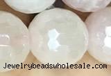 CRQ863 15 inches 12mm faceted round AB-color rose quartz beads